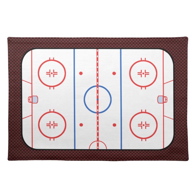 Hockey Game Companion Rink Diagram Placemat (Front)