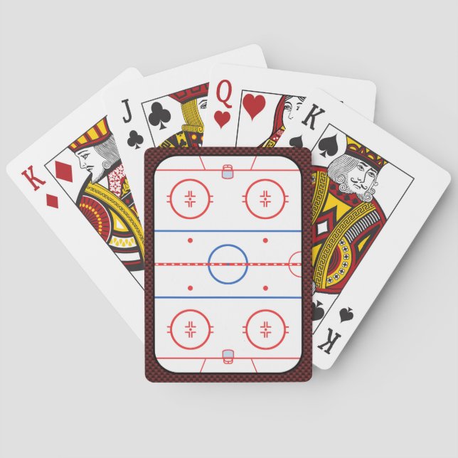Hockey Game Companion Rink Diagram  Poker Cards (Back)