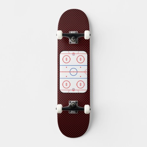 Hockey Game Companion Rink Diagram Skateboard Deck