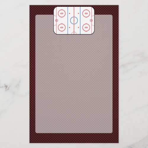 Hockey Game Companion Rink Diagram Stationery