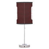 Hockey Game Companion Rink Diagram Table Lamp (Back)