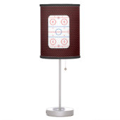 Hockey Game Companion Rink Diagram Table Lamp (Left)