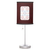 Hockey Game Companion Rink Diagram Table Lamp (Right)