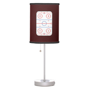 Hockey Game Companion Rink Diagram Table Lamp