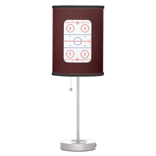 Hockey Game Companion Rink Diagram Table Lamp