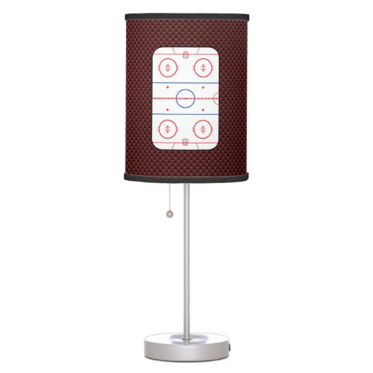Hockey Game Companion Rink Diagram Table Lamp (Right)