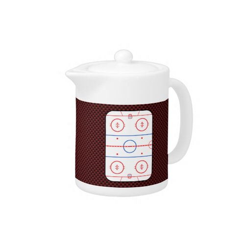 Hockey Game Companion Rink Diagram Teapot