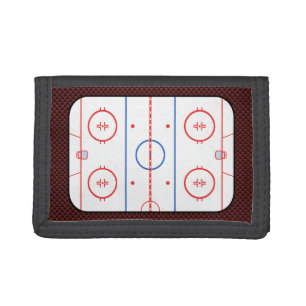 Hockey Game Companion Rink Diagram Trifold Wallet