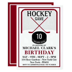 Hockey Puck Invitations 9