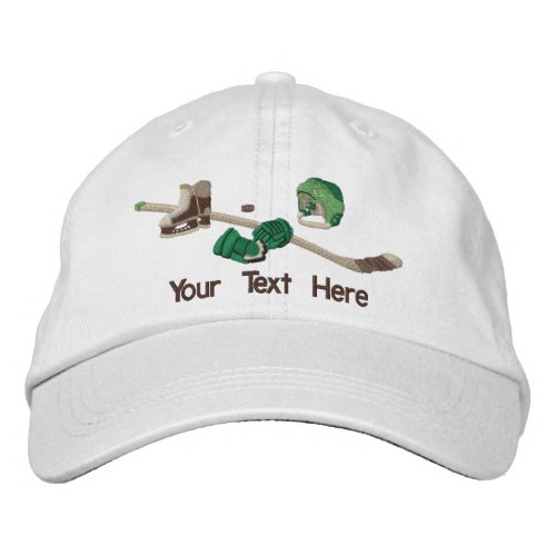 Hockey Gear _ Customize Embroidered Baseball Cap