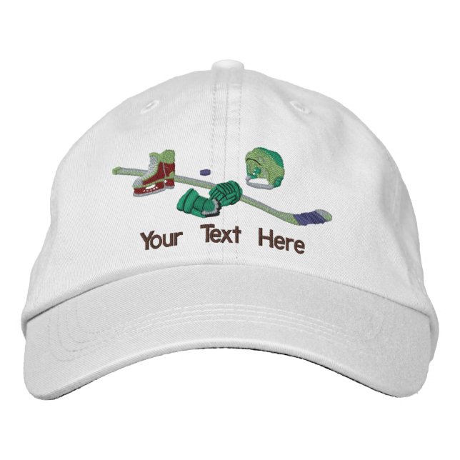 Hockey Gear - Customize Embroidered Baseball Cap (Front)