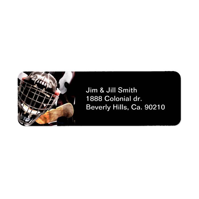 Hockey Gear Grunge Style Label (Front)
