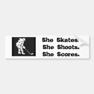 Hockey Girl Bumper Sticker