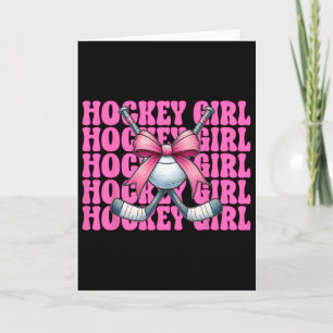 Hockey Girl Street Hockey Girl Coquette Bow (3) Card