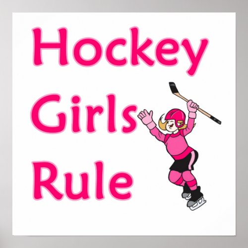 Hockey Girls Rule Poster