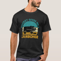 Hockey Gives Me A Zamboner Funny Hockey Retro Vint