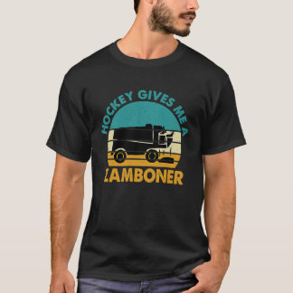 Hockey Gives Me A Zamboner Funny Hockey Retro Vint T-Shirt