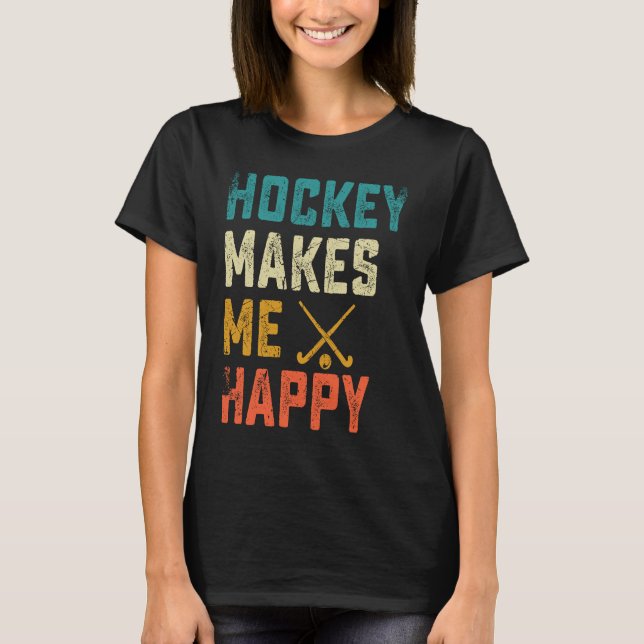 Hockey Gives Me A Zamboner Funny Hockey T-Shirt (Front)