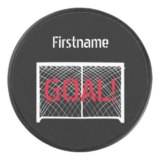 Hockey goal - Black Personalized Ice Hockey Puck