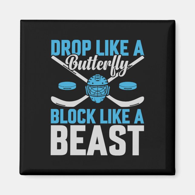 Hockey Goal Block Like a Beast Magnet (Front)