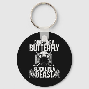 Hockey Goalie Art For Men Women Ice Hockey Lovers Keychain