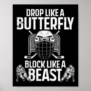 Hockey Goalie Art For Men Women Ice Hockey Lovers Poster