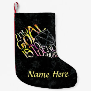 Hockey Goalie Calligram Christmas Stocking