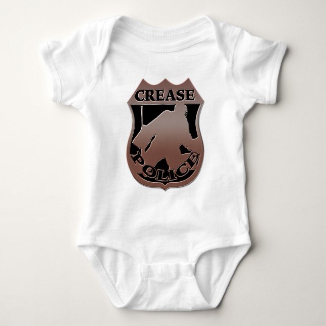 Hockey Goalie Crease Police Baby Bodysuit (Front)