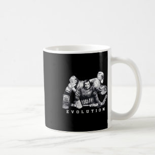 Hockey Goalie Evolution No Mask Vintage Mask To Mo Coffee Mug