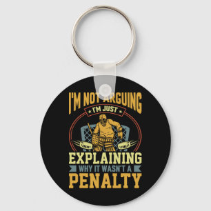 Hockey Goalie Explaining Penalty Funny Ice Hockey  Keychain