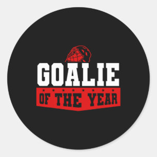 Hockey Goalie Helmet Sports Award Look Classic Round Sticker
