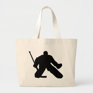 Hockey - Goalie Large Tote Bag
