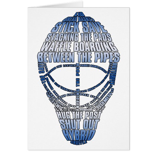 Hockey Goalie Mask Cards (Front)