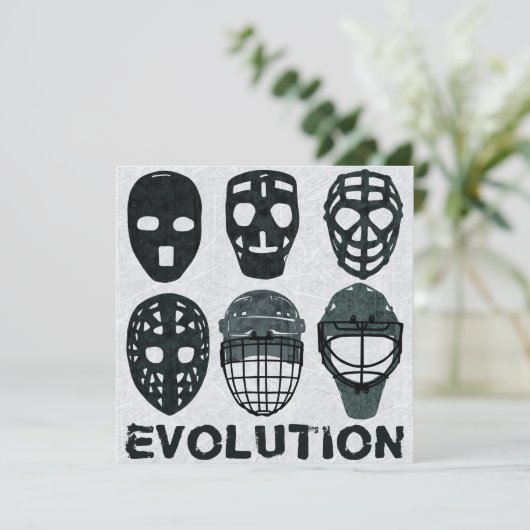 Hockey Goalie Mask Evolution (Standing Front)