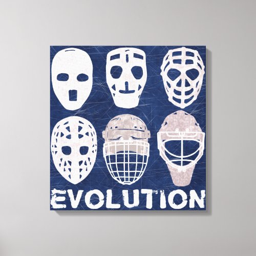 Hockey Goalie Mask Evolution Canvas Print