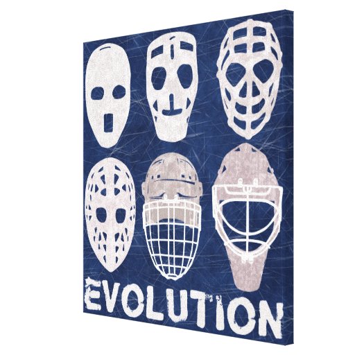 Hockey Goalie Mask Evolution Canvas Print | Zazzle