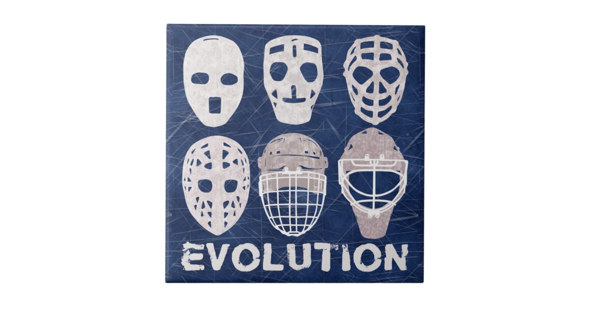 Hockey Goalie Mask Evolution Ceramic Tile | Zazzle