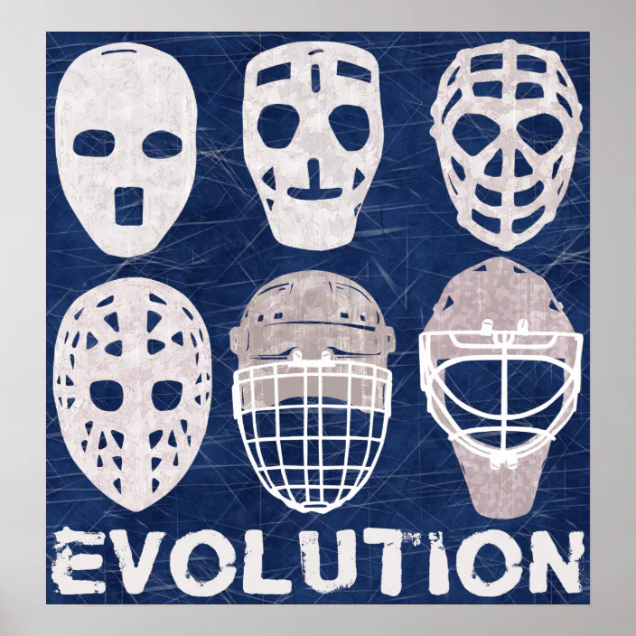 Hockey Goalie Mask Evolution Poster |