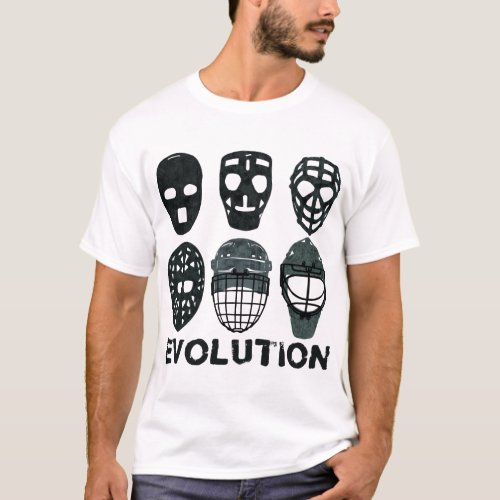 Hockey Goalie Mask Evolution T_Shirt