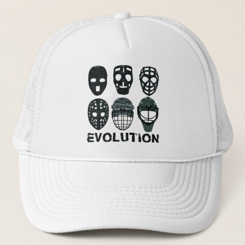 Hockey Goalie Mask Evolution Trucker Hat