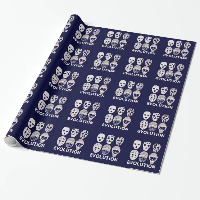 Hockey Goalie Mask Evolution Wrapping Paper Zazzle