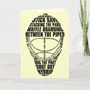 Hockey Goalie Mask Greeting Card