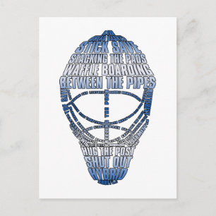 Hockey Goalie Mask Postcard
