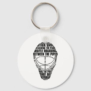 Hockey Goalie Mask Tygraphy Keychain