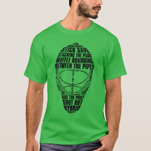 Hockey Goalie Mask Word Art T-Shirt