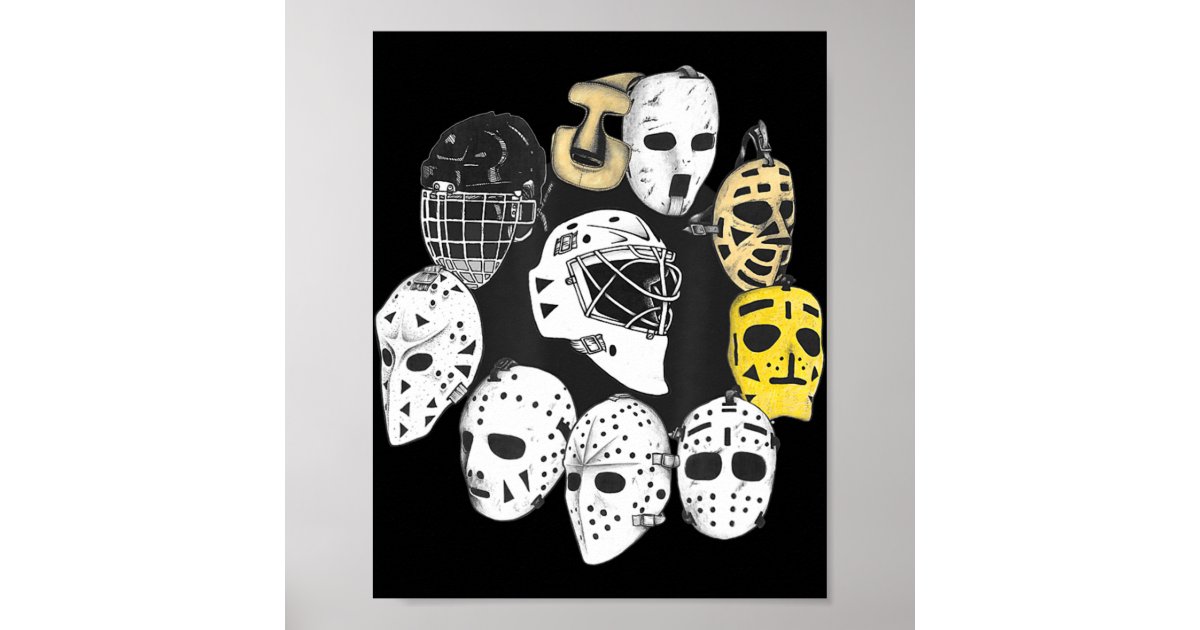 The Evolution of the Goalie Mask Art Print