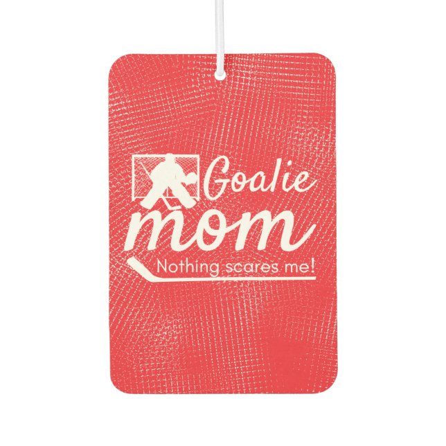 Hockey goalie Mom Air Freshener red (Front)