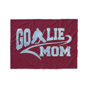 Hockey Goalie Mom Athletic Tail Fleece Blanket