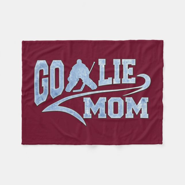 Hockey Goalie Mom Athletic Tail Fleece Blanket (Front (Horizontal))
