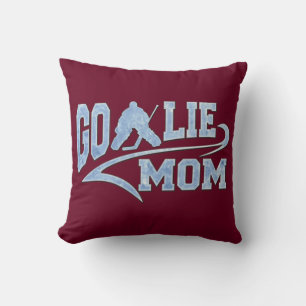 Hockey Goalie Mom Athletic Tail Throw Pillow
